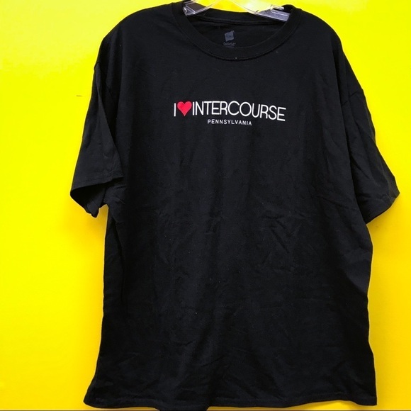 I love Intercourse Pennsylvania Amish Country short sleeve T-shirt XL unisex tee - Picture 1 of 6
